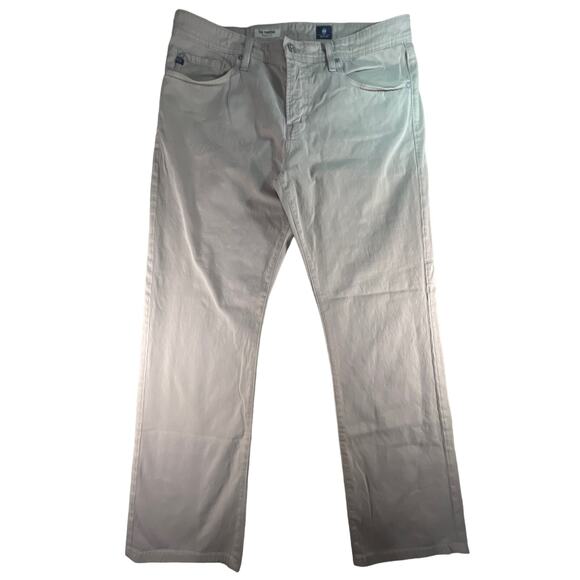 Adriano Goldschmied Pants Mens 36x34 Khaki The Protege Straight Leg Chino Jeans - Picture 1 of 12